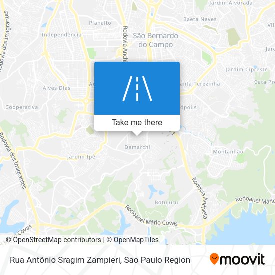Rua Antônio Sragim Zampieri map