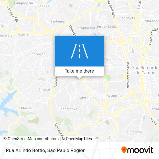 Rua Arlindo Béttio map
