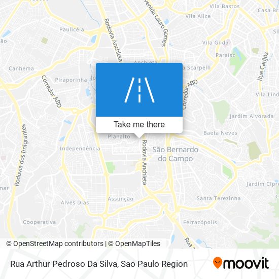 Mapa Rua Arthur Pedroso Da Silva