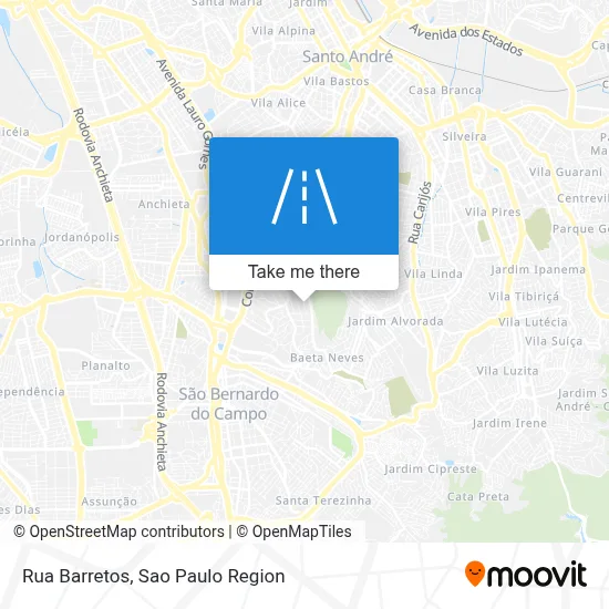 Rua Barretos map