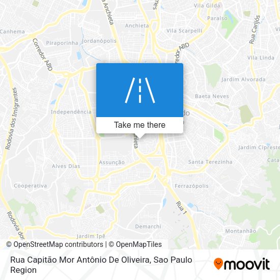 Rua Capitão Mor Antônio De Oliveira map