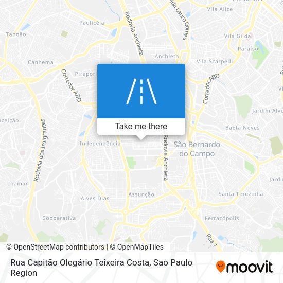Rua Capitão Olegário Teixeira Costa map