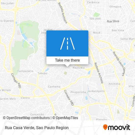 Rua Casa Verde map