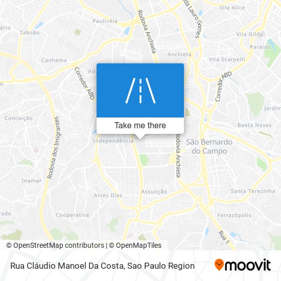 Rua Cláudio Manoel Da Costa map