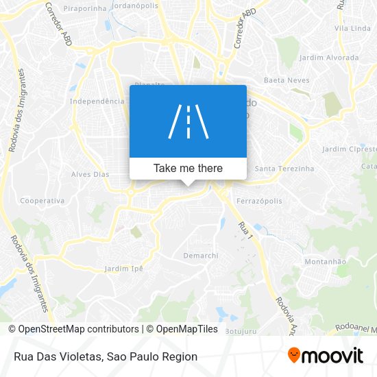 Rua Das Violetas map