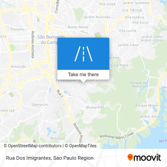Rua Dos Imigrantes map