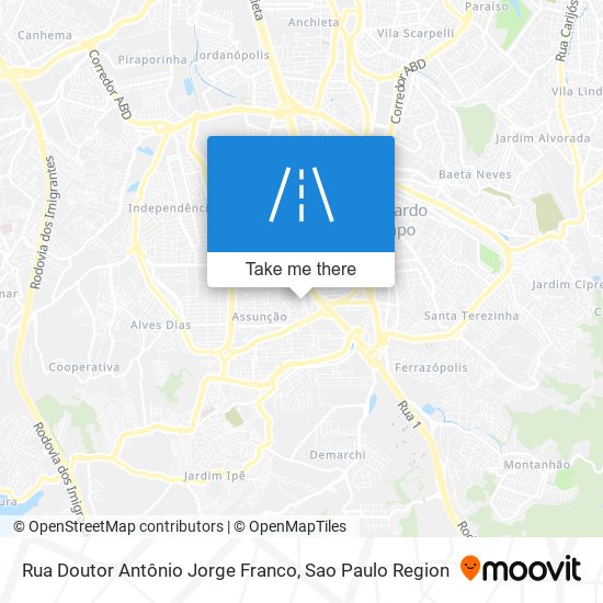 Rua Doutor Antônio Jorge Franco map