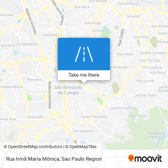 Mapa Rua Irmã Maria Mônica