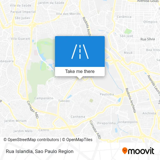 Rua Islandia map