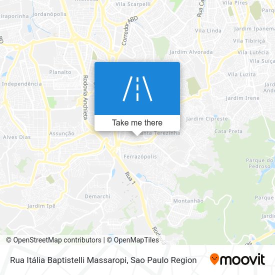 Rua Itália Baptistelli Massaropi map