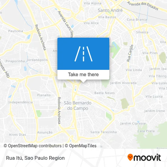 Rua Itú map