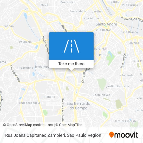Mapa Rua Joana Capitâneo Zampieri
