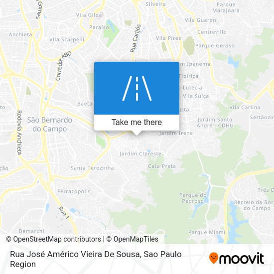Rua José Américo Vieira De Sousa map