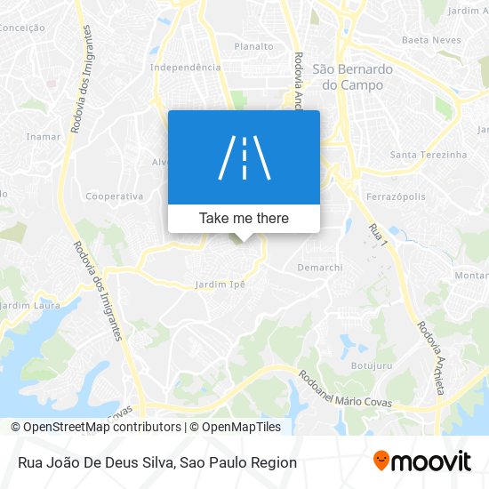 Mapa Rua João De Deus Silva