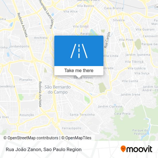 Rua João Zanon map