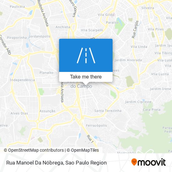 Mapa Rua Manoel Da Nóbrega