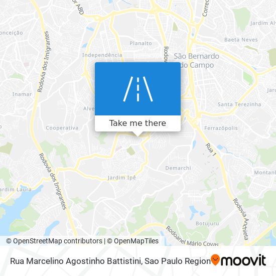 Mapa Rua Marcelino Agostinho Battistini