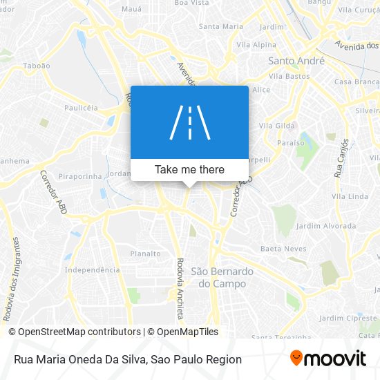 Mapa Rua Maria Oneda Da Silva