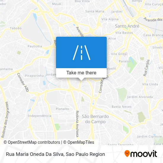 Rua Maria Oneda Da Silva map