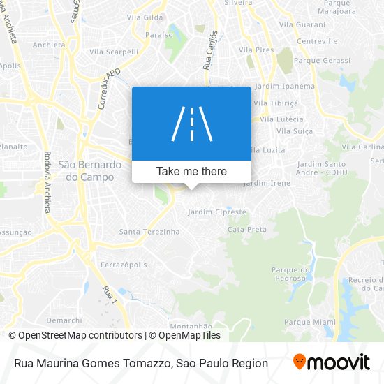 Rua Maurina Gomes Tomazzo map