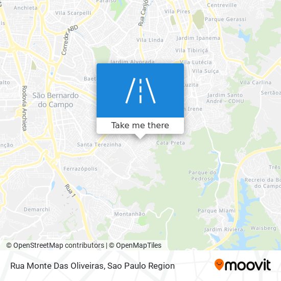 Mapa Rua Monte Das Oliveiras