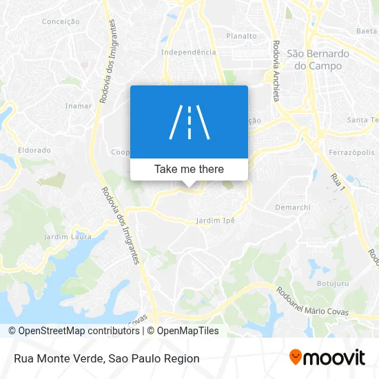 Rua Monte Verde map