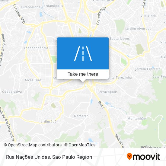 Mapa Rua Nações Unidas