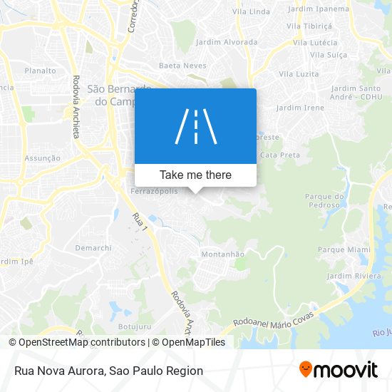 Rua Nova Aurora map