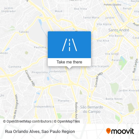 Mapa Rua Orlando Alves