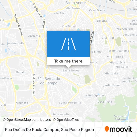 Mapa Rua Oséas De Paula Campos