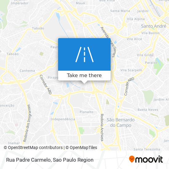 Mapa Rua Padre Carmelo