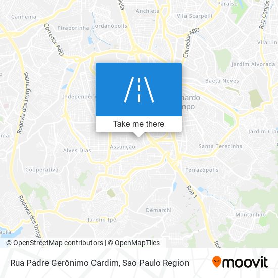 Mapa Rua Padre Gerônimo Cardim