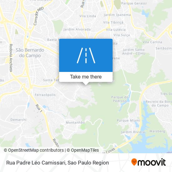 Mapa Rua Padre Léo Camissari