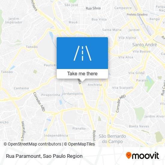 Mapa Rua Paramount