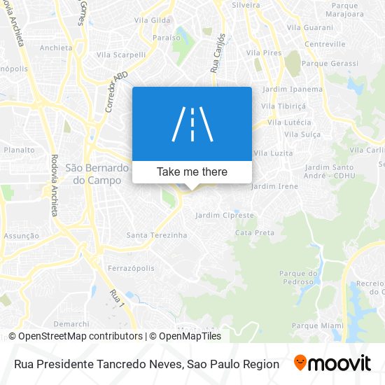 Rua Presidente Tancredo Neves map