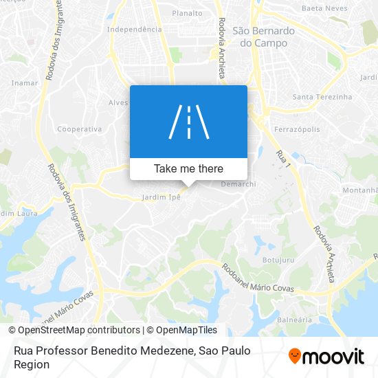 Mapa Rua Professor Benedito Medezene