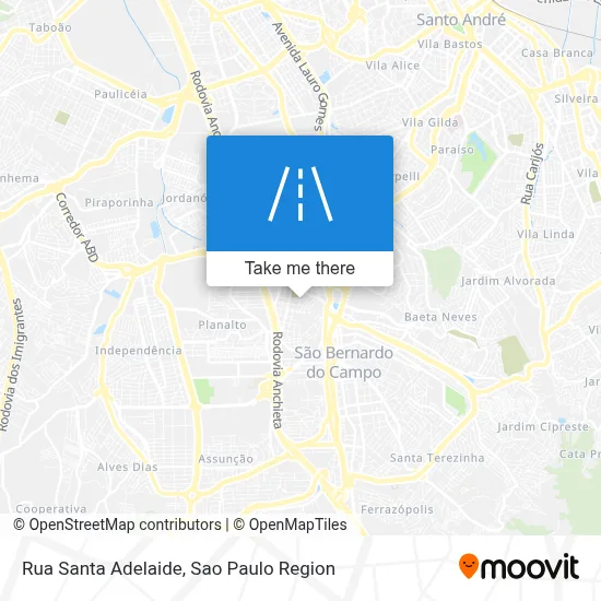 Rua Santa Adelaide map