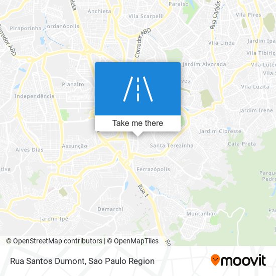 Mapa Rua Santos Dumont