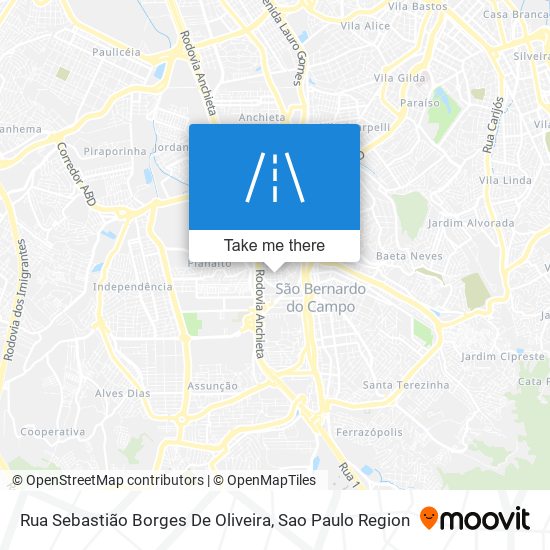 Rua Sebastião Borges De Oliveira map