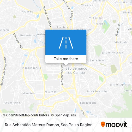 Mapa Rua Sebastião Mateus Ramos
