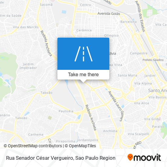 Mapa Rua Senador César Vergueiro