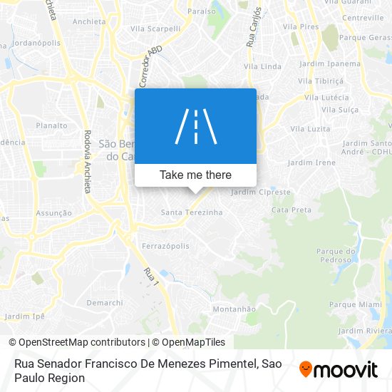 Mapa Rua Senador Francisco De Menezes Pimentel