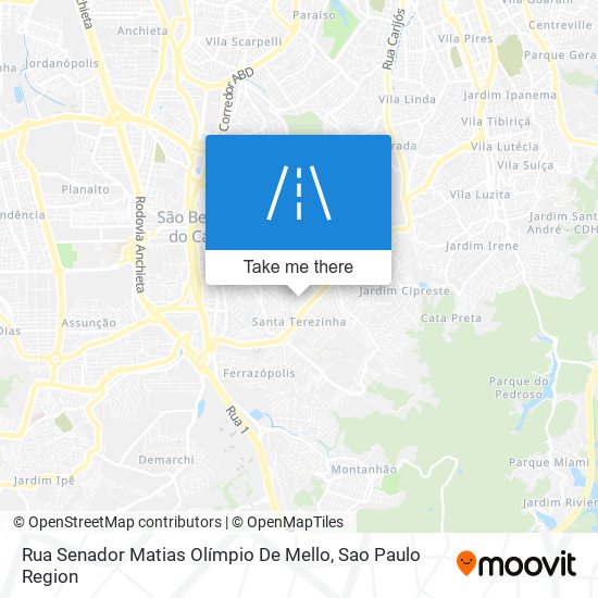 Mapa Rua Senador Matias Olímpio De Mello