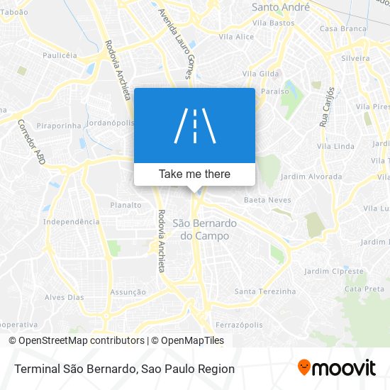 Terminal São Bernardo map