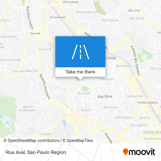 Rua Avai map