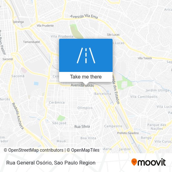 Rua General Osório map