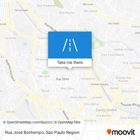 Mapa Rua José Bontempo