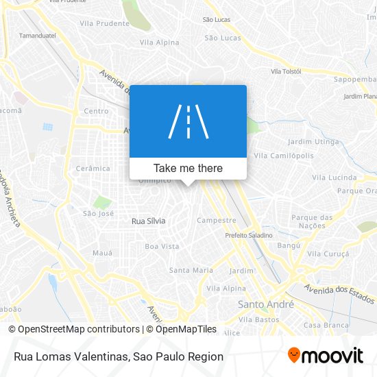 Mapa Rua Lomas Valentinas