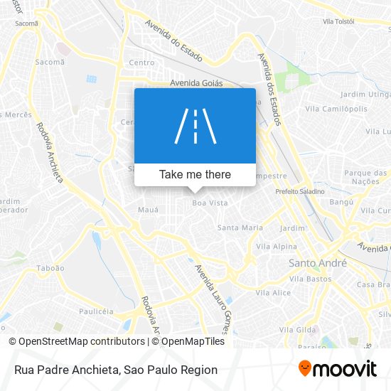 Mapa Rua Padre Anchieta