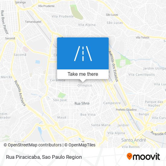 Rua Piracicaba map